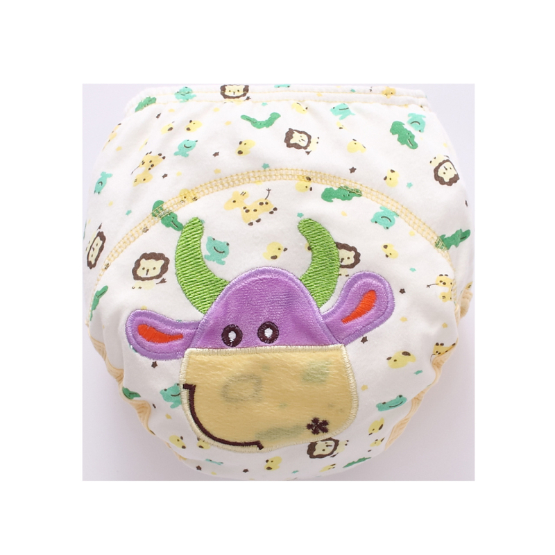 Трислойни обучителни панталони за памперс с джоб за пришивка – чист памук, pull-up стил, безопасност клас A, за 11–15 кг, 1–3 години