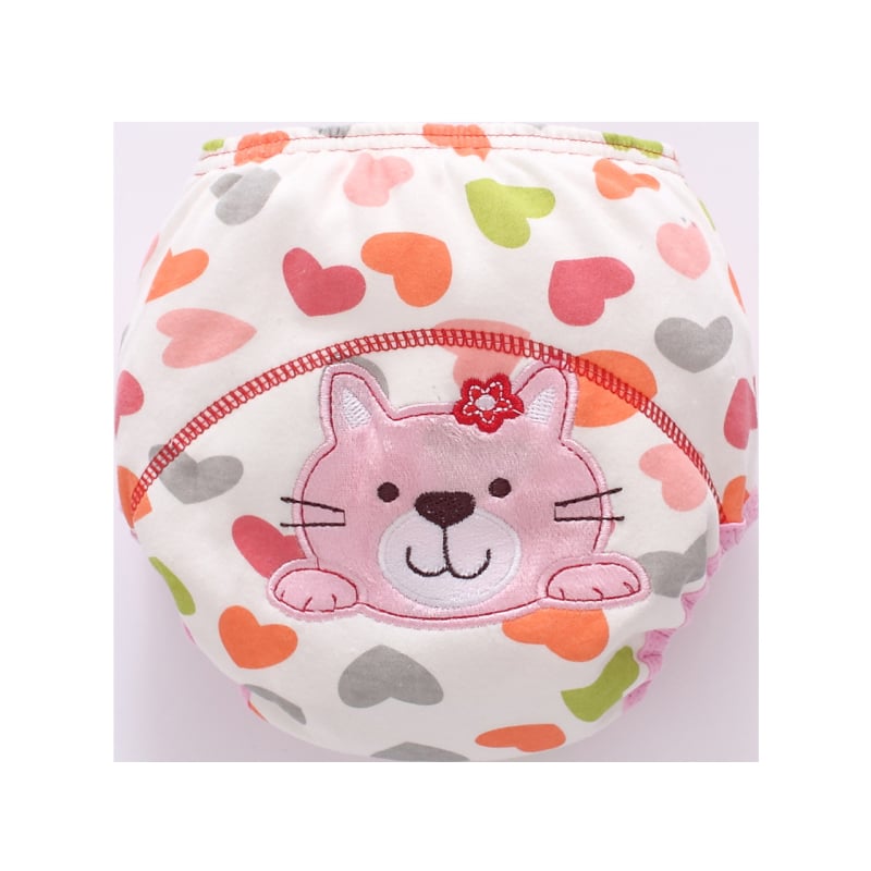 Трислойни обучителни панталони за памперс с джоб за пришивка – чист памук, pull-up стил, безопасност клас A, за 11–15 кг, 1–3 години