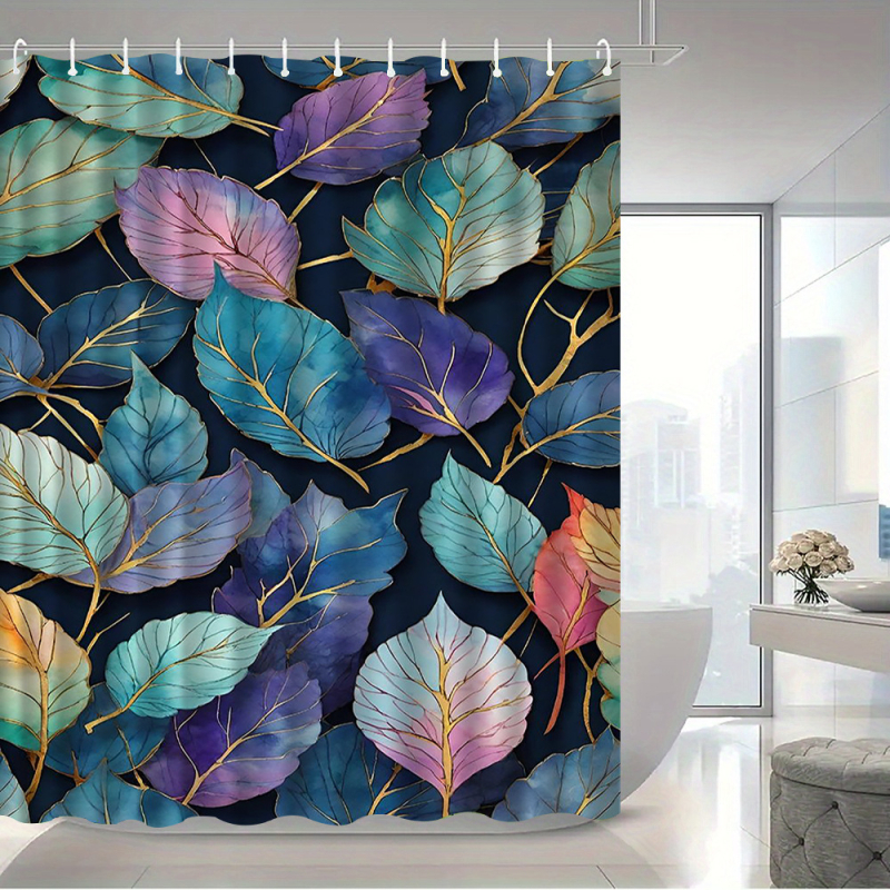 Κουρτίνα ντους, 3D ψηφιακή εκτύπωση, πολυεστέρας, φλοράλ μοτίβο, σύγχρονο μινιμαλιστικό στυλ