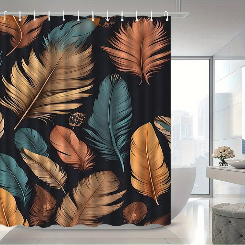 Κουρτίνα ντους, 3D ψηφιακή εκτύπωση, πολυεστέρας, φλοράλ μοτίβο, σύγχρονο μινιμαλιστικό στυλ