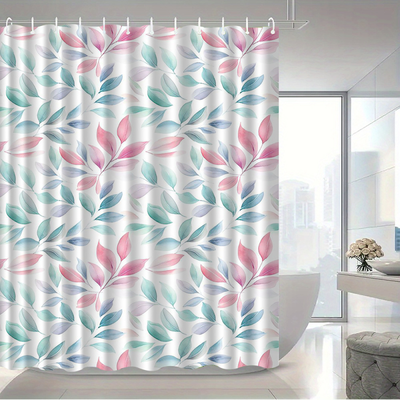 Κουρτίνα ντους, 3D ψηφιακή εκτύπωση, πολυεστέρας, φλοράλ μοτίβο, σύγχρονο μινιμαλιστικό στυλ