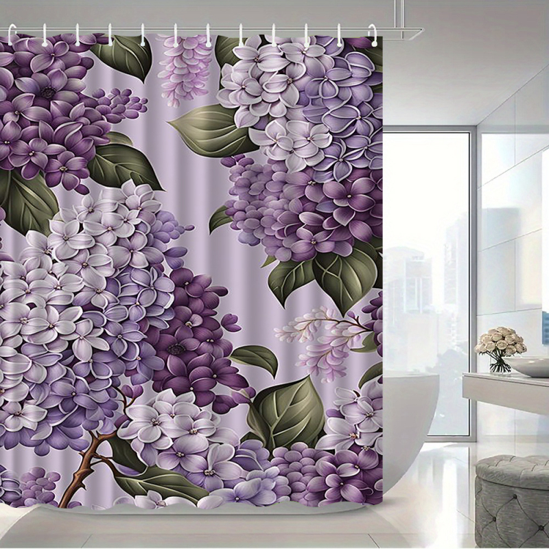 Κουρτίνα ντους, 3D ψηφιακή εκτύπωση, πολυεστέρας, φλοράλ μοτίβο, σύγχρονο μινιμαλιστικό στυλ