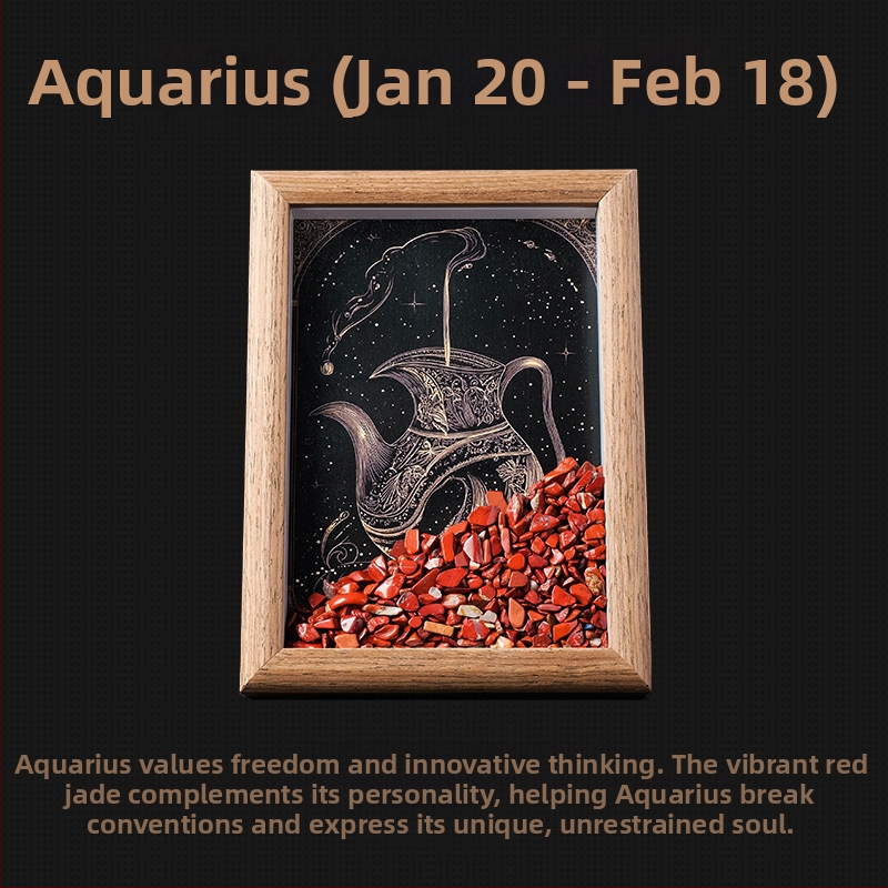 Ramă foto din cristale cu constelația zodiacului - Formă geometrică, Stil minimalist modern, Ambalare în cutie cadou, Numarul de produs AL898457668742
