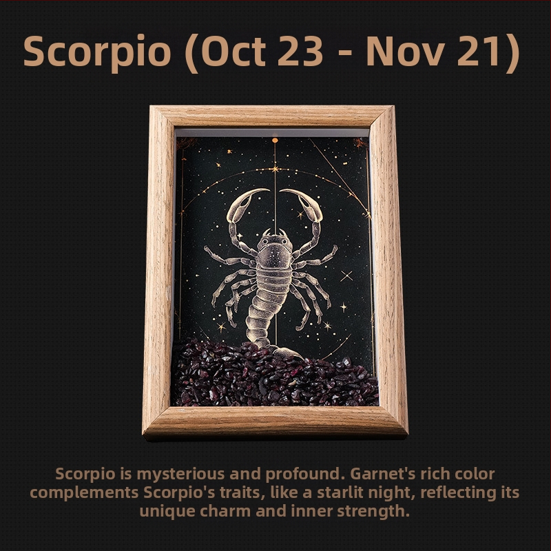 Ramă foto din cristale cu constelația zodiacului - Formă geometrică, Stil minimalist modern, Ambalare în cutie cadou, Numarul de produs AL898457668742