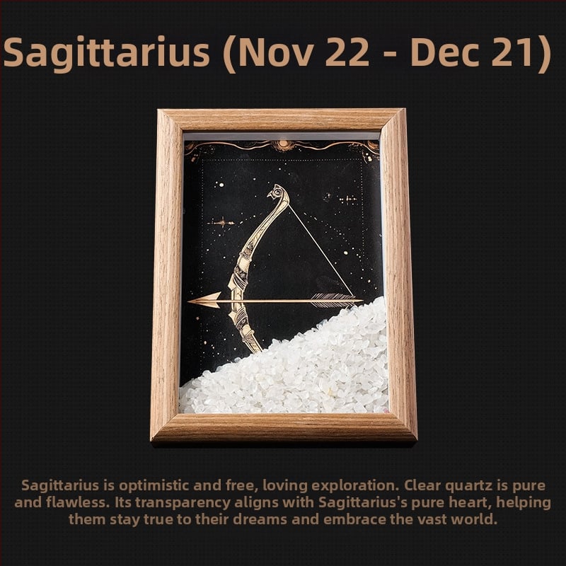 Ramă foto din cristale cu constelația zodiacului - Formă geometrică, Stil minimalist modern, Ambalare în cutie cadou, Numarul de produs AL898457668742