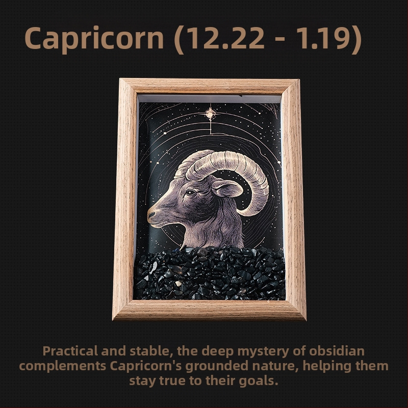 Ramă foto din cristale cu constelația zodiacului - Formă geometrică, Stil minimalist modern, Ambalare în cutie cadou, Numarul de produs AL898457668742