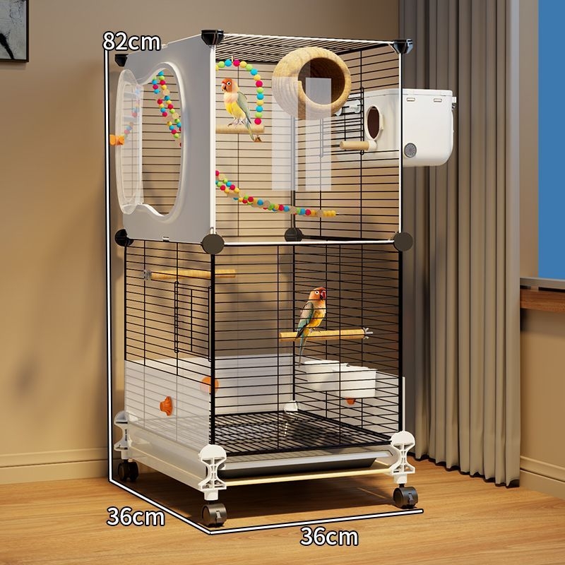 Cușcă pentru papagali, stil vilă de lux, design anti-strop, fabricată la comandă, pentru uz casnic