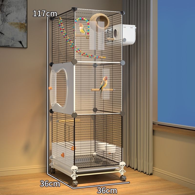 Cușcă pentru papagali, stil vilă de lux, design anti-strop, fabricată la comandă, pentru uz casnic