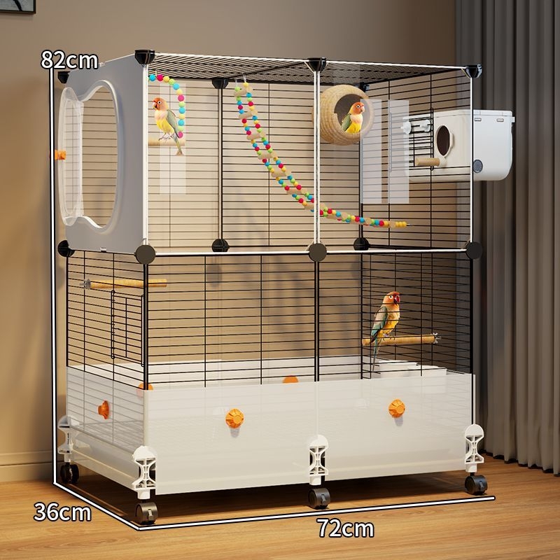 Cușcă pentru papagali, stil vilă de lux, design anti-strop, fabricată la comandă, pentru uz casnic