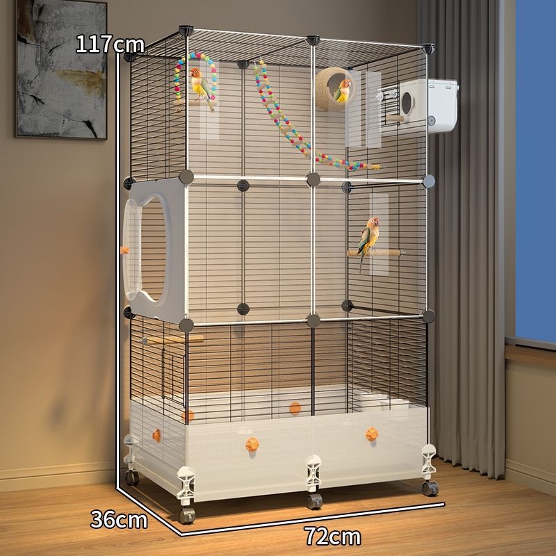 Cușcă pentru papagali, stil vilă de lux, design anti-strop, fabricată la comandă, pentru uz casnic