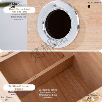 Ξύλινο κουτί αναπαραγωγής παπαγάλων με κρεμαστό φωλιά, μοντέλο RR7hQhsi