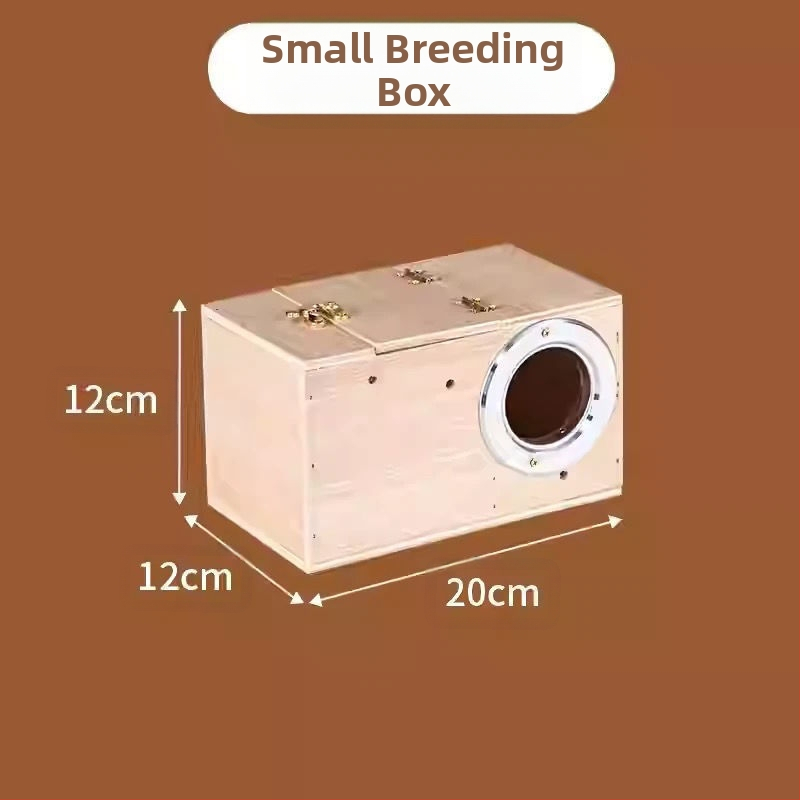 Cutie din lemn pentru reproducerea papagalilor cu cuib suspendat, model RR7hQhsi