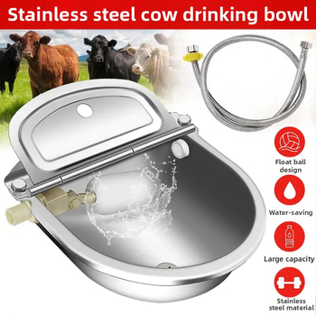 Неръждаем водопой за добитък с плаващ топчест механизъм, автоматичен водопой
