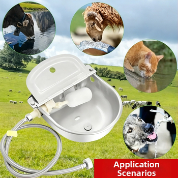 Неръждаем водопой за добитък с плаващ топчест механизъм, автоматичен водопой