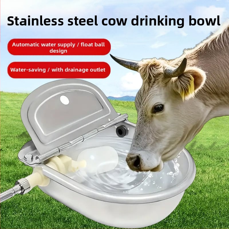 Неръждаем водопой за добитък с плаващ топчест механизъм, автоматичен водопой