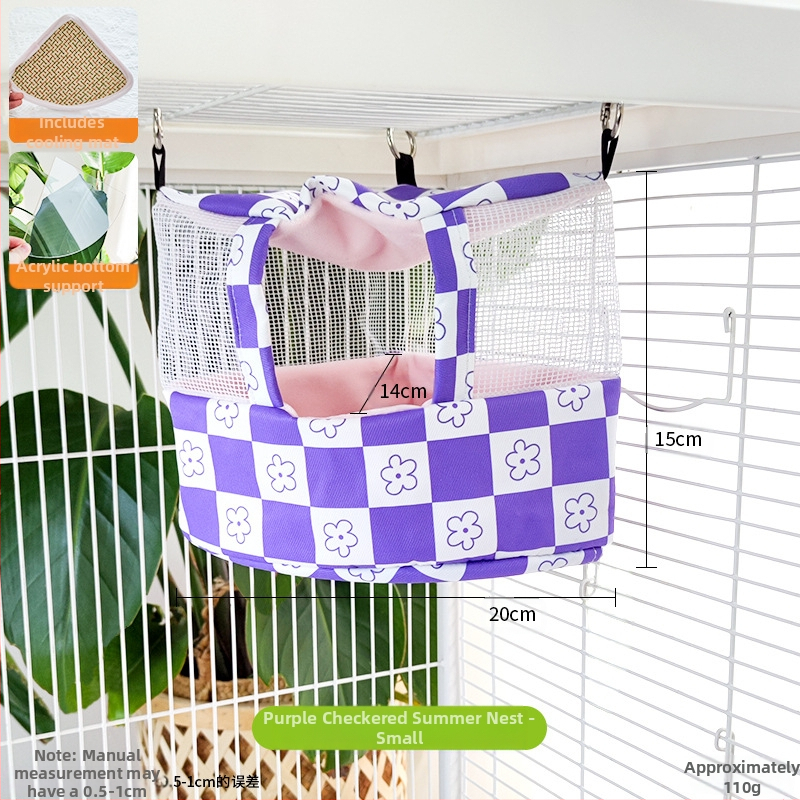 Φωλιά-κρεμάστρα παπαγάλου από ύφασμα, δροσερή καλοκαιρινή καταφύγιο; Υλικό: ύφασμα; Μάρκα: Άλλη; Κατάλληλο για Παπαγάλο