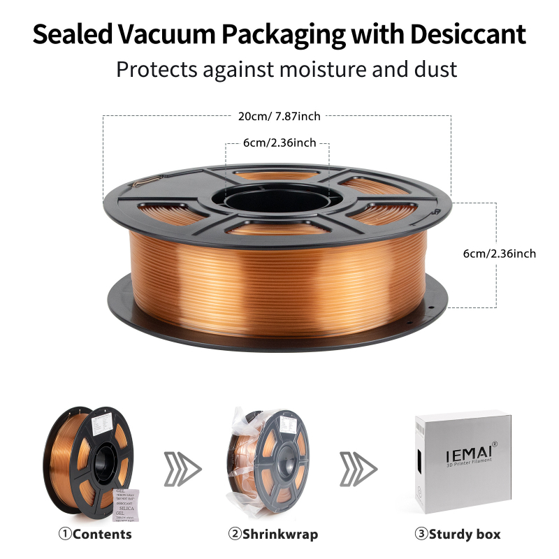 Νήμα 3D εκτυπωτή: τροποποιημένο PETG υψηλής ταχύτητας, ποιότητας τροφίμων, ανθεκτικό σε οξέα και αλκαλίες, 1 kg