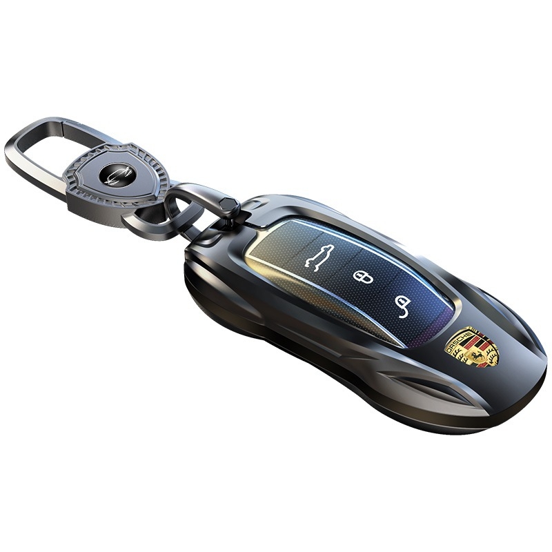 Θήκη κλειδιού Porsche – κράμα ψευδάργυρου, ανθεκτικό σε γρατζουνιές και στη σκουριά, ενσωματωμένο σιλικόνη και TPU, επαγγελματικό στυλ