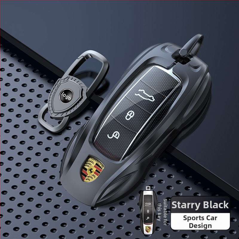 Θήκη κλειδιού Porsche – κράμα ψευδάργυρου, ανθεκτικό σε γρατζουνιές και στη σκουριά, ενσωματωμένο σιλικόνη και TPU, επαγγελματικό στυλ