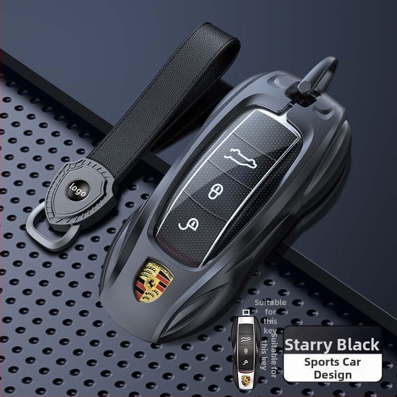 Θήκη κλειδιού Porsche – κράμα ψευδάργυρου, ανθεκτικό σε γρατζουνιές και στη σκουριά, ενσωματωμένο σιλικόνη και TPU, επαγγελματικό στυλ