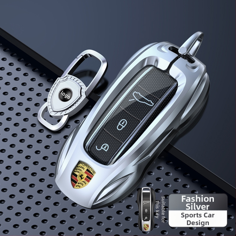 Θήκη κλειδιού Porsche – κράμα ψευδάργυρου, ανθεκτικό σε γρατζουνιές και στη σκουριά, ενσωματωμένο σιλικόνη και TPU, επαγγελματικό στυλ