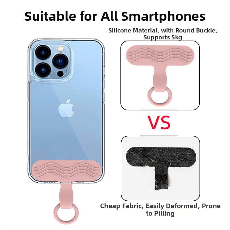 Telefono dėklo su kaklu – silikonas, rankų darbo, universali, nuimamas nugaros lipdukas, pritaikomas