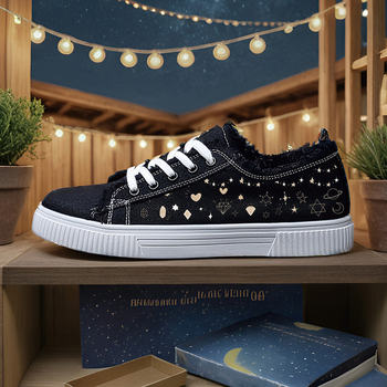 Kanvas kurpes - Unisex, zems augšdaļas stils, ar šņorēm, virsma no kanvas, gumijas zole