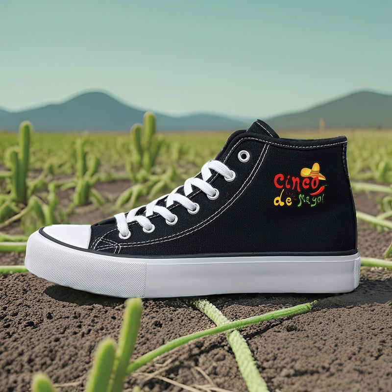 Καμβά sneakers unisex για ενήλικες, με βυλκανιζεμένη σόλα από καουτσούκ, κορδόνια μπροστά, μεσαίο ύψος επάνω 3–7 εκ.