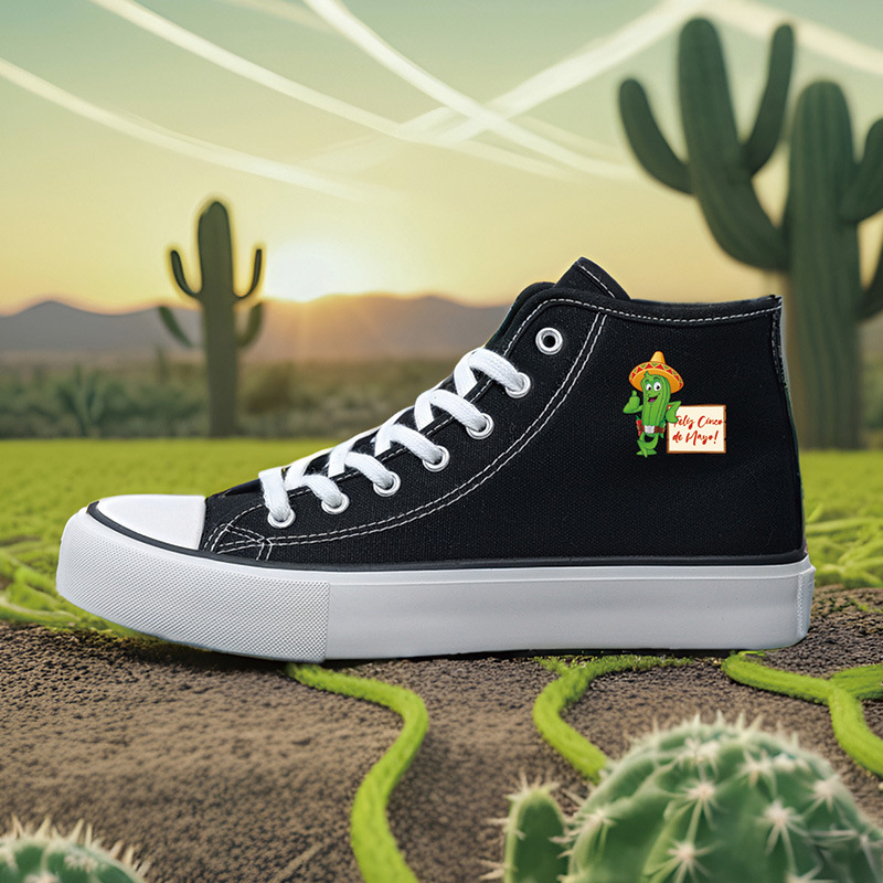 Καμβά sneakers unisex για ενήλικες, με βυλκανιζεμένη σόλα από καουτσούκ, κορδόνια μπροστά, μεσαίο ύψος επάνω 3–7 εκ.