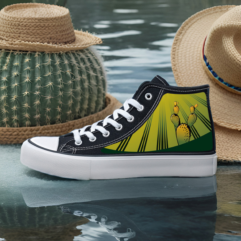 Καμβά sneakers unisex για ενήλικες, με βυλκανιζεμένη σόλα από καουτσούκ, κορδόνια μπροστά, μεσαίο ύψος επάνω 3–7 εκ.