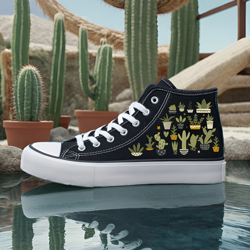 Καμβά sneakers unisex για ενήλικες, με βυλκανιζεμένη σόλα από καουτσούκ, κορδόνια μπροστά, μεσαίο ύψος επάνω 3–7 εκ.