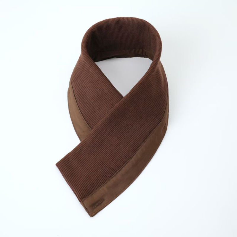 Αποσπώμενος καθολικός πλεκτός γιακάς για μπουφάν, ανθεκτικός στη βρωμιά, ριμπ-πλεκτό σχέδιο, πολυεστερική ίνα, ενήλικες, φθινοπωρινό-χειμερινό 2025