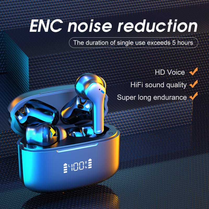 Ασύρματα ακουστικά Bluetooth • Bluetooth 5.3, IPX5 αδιάβροχο, 4–8 ώρες διάρκεια μπαταρίας, εμβέλεια 10 μ, στερεοφωνικά