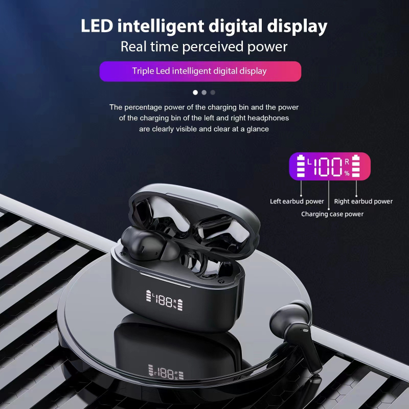 Căști Bluetooth fără fir • Bluetooth 5.3, IPX5 rezistent la apă, autonomie 4–8 ore, rază de 10 m, stereo