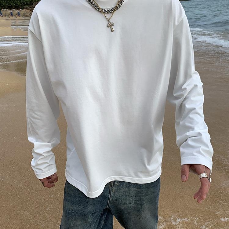 OXFREAK T-krekls ar garām piedurknēm – 100% kokvilna, brīva piegriezums, apaļais kakls