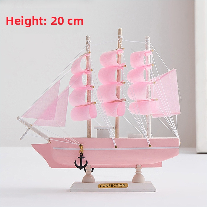 Дървен модел на платноходка – борово дърво, форма: платноходка, стил: модерен минимализъм, мотив: средиземноморски стил