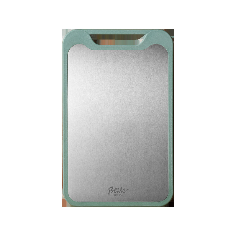 Πίνακας κοπής από 304 ανοξείδωτο ατσάλι-πλαστικό, διπλής όψεως, αντιολισθητικός, πολυλειτουργικός για κουζίνα, κοπή ωμών και ώριμων φρούτων, μοντέρνο μινιμαλιστικό στυλ