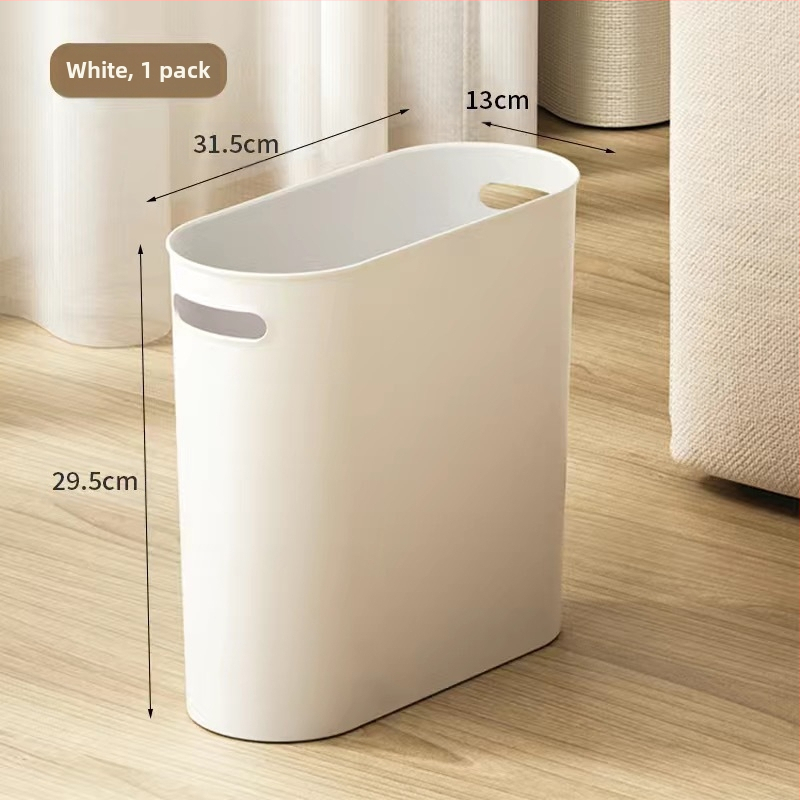 Κάδος απορριμμάτων μπάνιου με καπάκι που πιέζεται, πλαστικός, 10 L, τετράγωνος, απαλό κλείσιμο, οικιακή χρήση