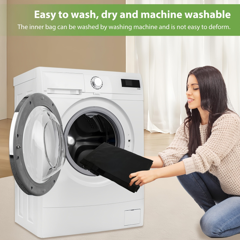 Κάλαθι αποθήκευσης με καπάκι για ανακύκλωση μπουκαλιών, αναδιπλούμενο καλάθι από ύφασμα Oxford