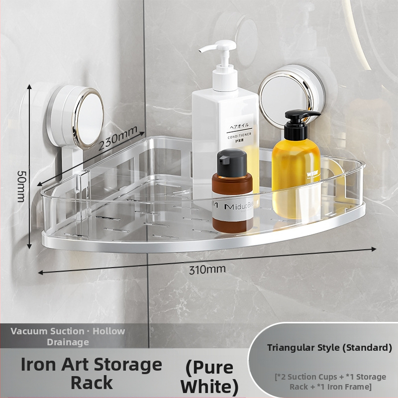 Fali szívócsés fürdőszobai tároló – PET + rozsdamentes acél, egy szintű, könnyed luxus stílus, CE tanúsítvány