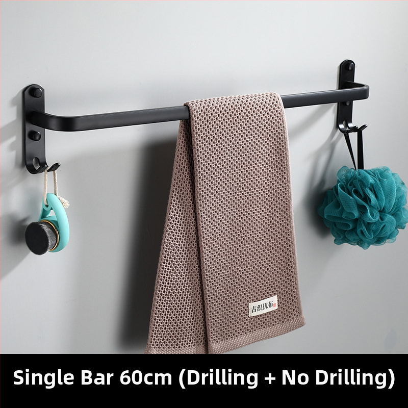 Ραφιέρα πετσέτας τοίχου χωρίς διάτρηση, από Space Aluminum, πολλαπλών στρώσεων, CE πιστοποίηση