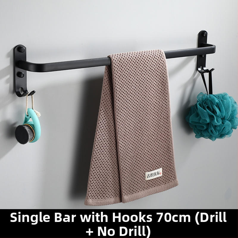 Ραφιέρα πετσέτας τοίχου χωρίς διάτρηση, από Space Aluminum, πολλαπλών στρώσεων, CE πιστοποίηση