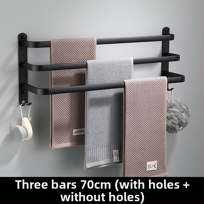 Ραφιέρα πετσέτας τοίχου χωρίς διάτρηση, από Space Aluminum, πολλαπλών στρώσεων, CE πιστοποίηση