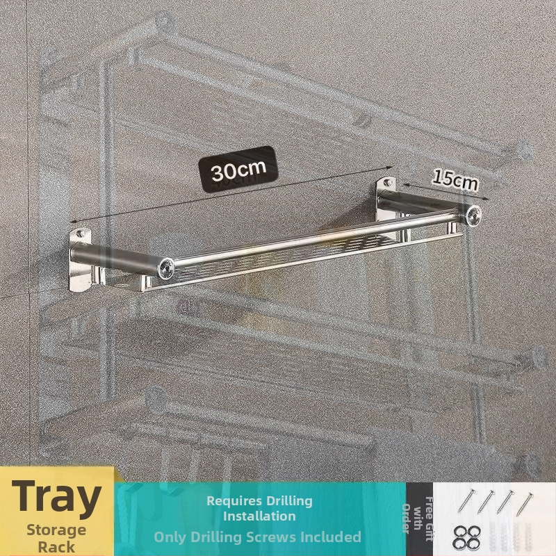 Ραφιέρα πετσέτας από ανοξείδωτο χάλυβα, τοίχου χωρίς τρύπες, για μπάνιο και κουζίνα, νέο κινεζικό στυλ