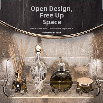 Defu 5538 Πλαστικό Ράφι Τοίχου Μπάνιου, 1 Επίπεδο, Ιαπωνικού Στυλ