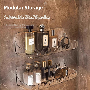 Defu 5538 Πλαστικό Ράφι Τοίχου Μπάνιου, 1 Επίπεδο, Ιαπωνικού Στυλ