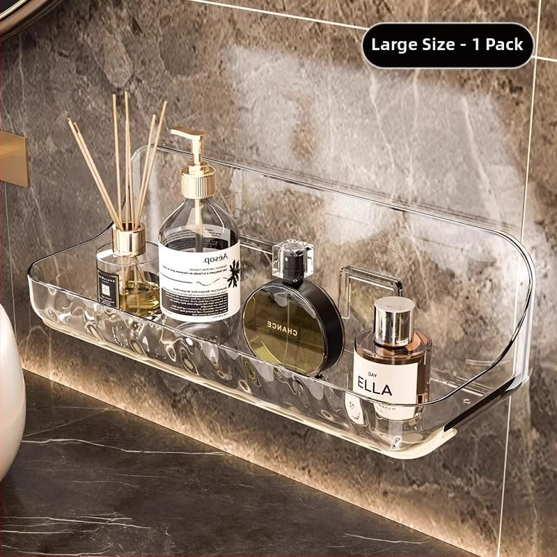 Defu 5538 Műanyag falra szerelhető fürdőszobai tároló, 1 réteg, japán stílus