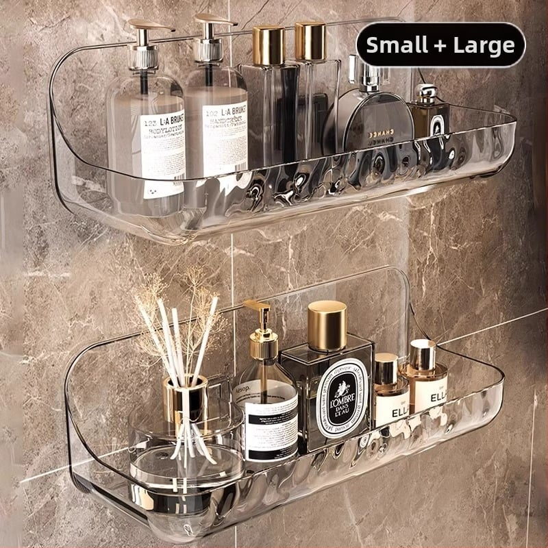 Defu 5538 Műanyag falra szerelhető fürdőszobai tároló, 1 réteg, japán stílus