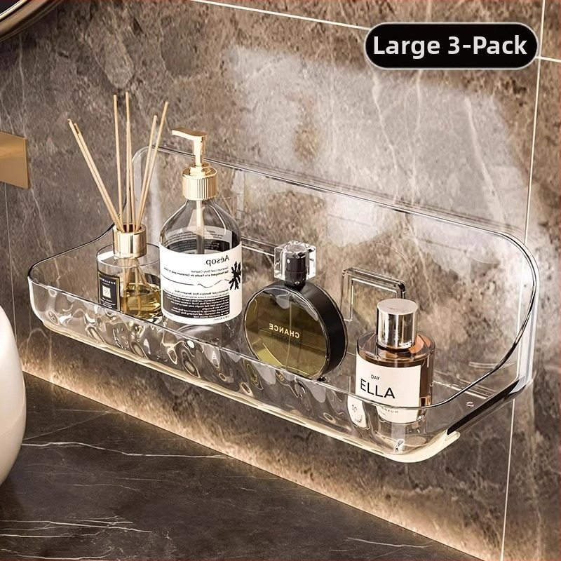 Defu 5538 Műanyag falra szerelhető fürdőszobai tároló, 1 réteg, japán stílus