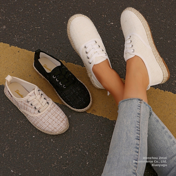 Γυναικείες παπούτσια τύπου ψαράδων με στρογγυλό δάχτυλο, σουέντ επάνω μέρος, χαμηλό ύψος, αναπνεύσιμη καουτσούκ σόλα